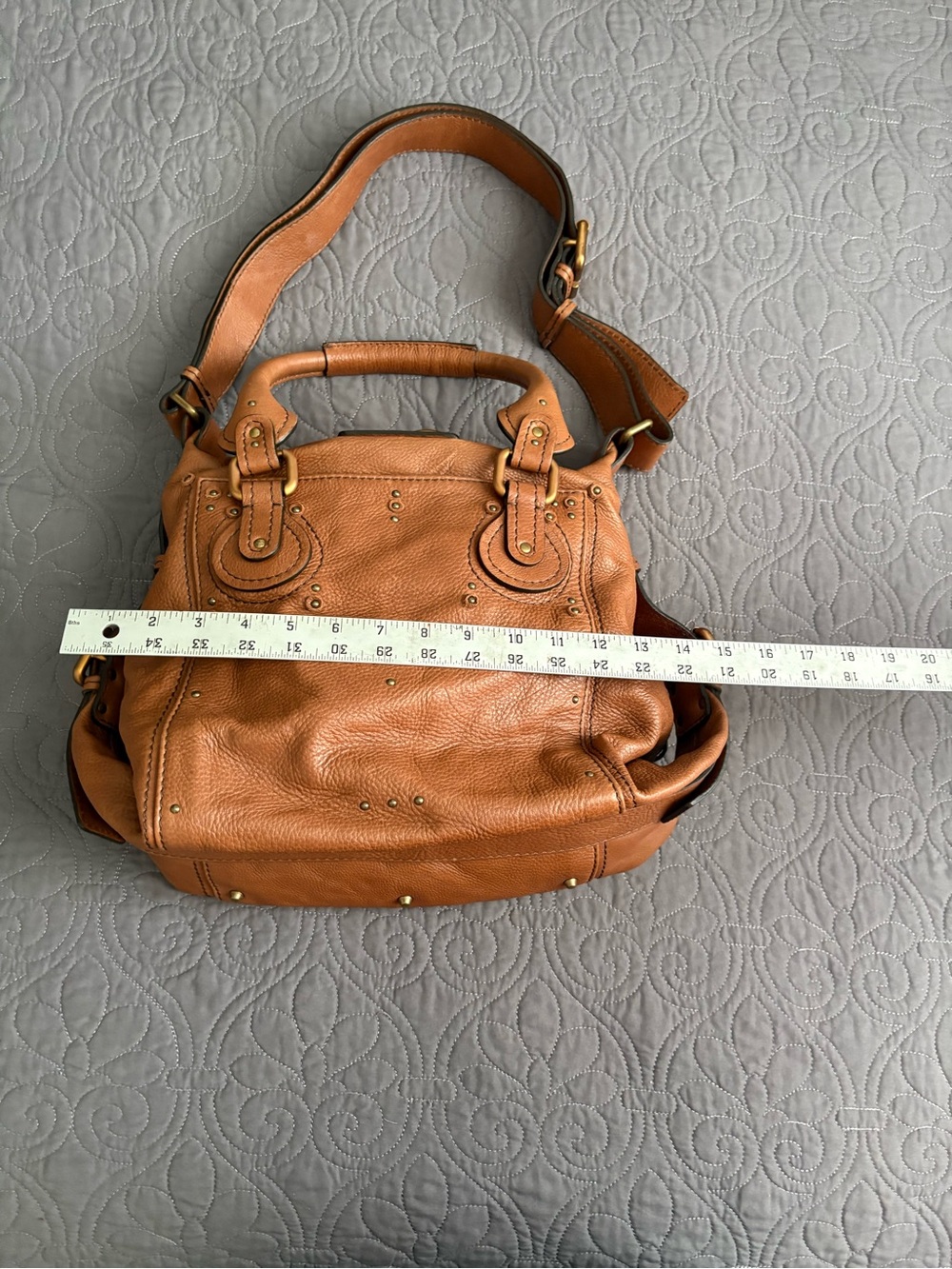 Authentic Vintage Chloé Paddington Leather Satchel Bag – Tan/Cognac - Picture 13 of 15